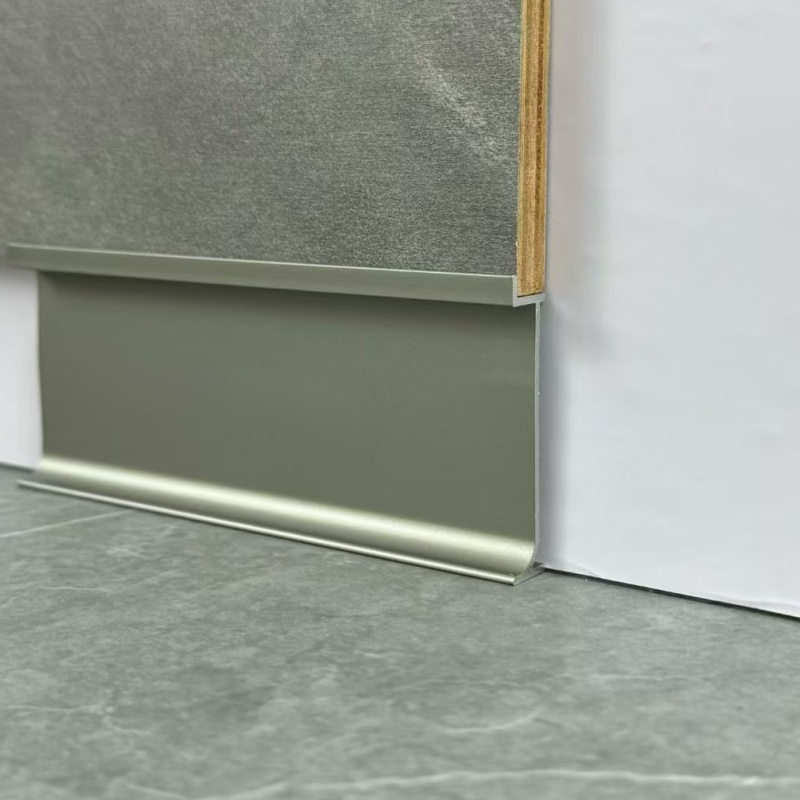 Free Sample Aluminum Alloy Grey Wall Cover Skirting Board