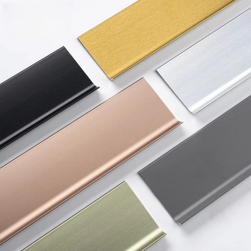 Aluminium Baseboard Profile Protector 80mm Decorative Wall Baseboard