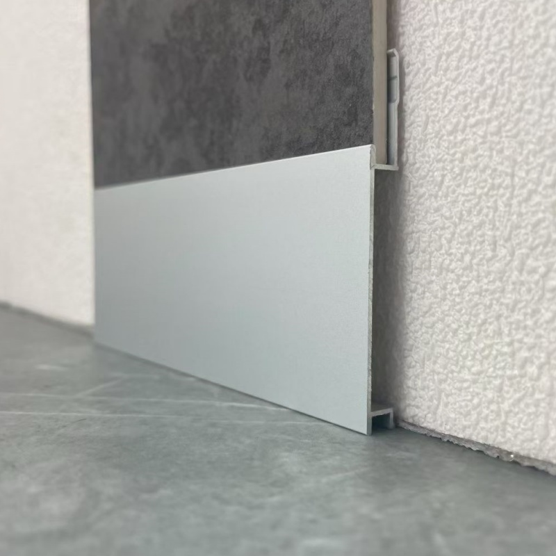 High-End Market Foshan Metal Strip Interior Gips Wall Hallway Hidden Gold White Edge Aluminum Boards Trim Skirting
