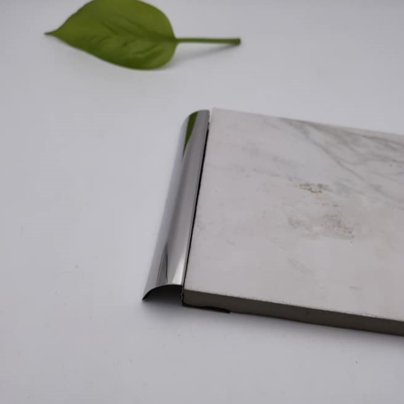Balcony Edge Profile  Metal in Stock China Top Extruded Aluminum Profile Size to Laminate Strip Mosaic Flexible Edge Furniture Tile Waterproof Trim
